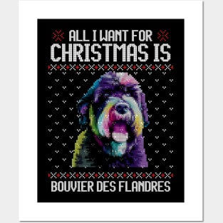 All I Want for Christmas is Bouvier des Flandres - Christmas Gift for Dog Lover Posters and Art